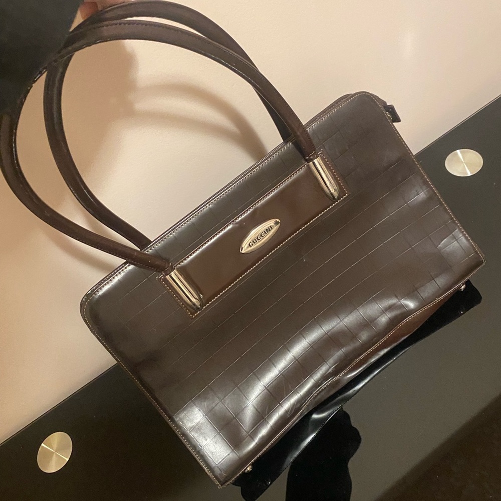 Guccini Brown Faux-Leather Purse
